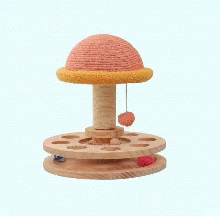 ستاند قطط خشب مدور