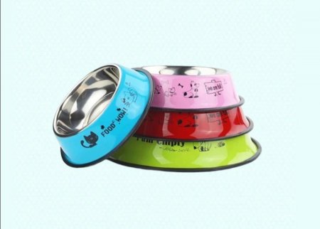 صحن ستانلس ملون متعدد الأحجام 