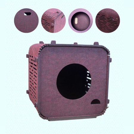 بيت شمواه للقطط باب دائري (خمري )