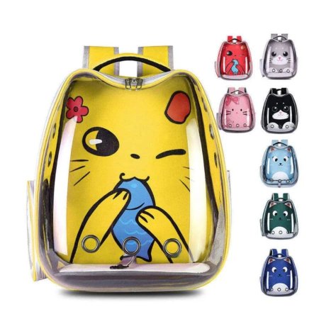 شنطة قطط سادة شفاف