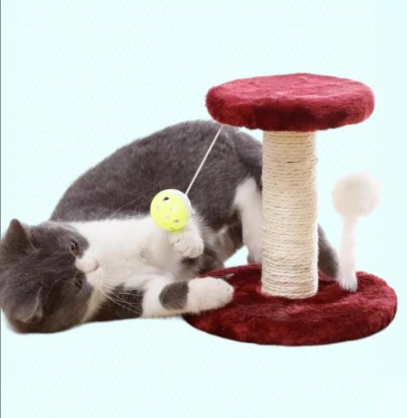 ستاند قطط مع لعبة وفارة 