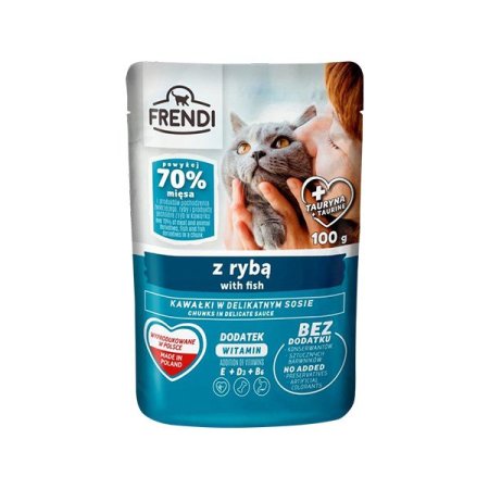 شوربة قطط بالسمك والدجاج  للقطط البالغة Frendi