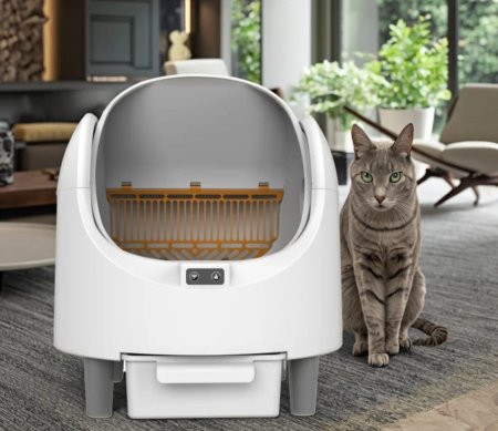 حمام للقطط والكلاب بتنظيف تلقائي <br> <span class='text-color-warm'>سيتوفر قريباً</span>