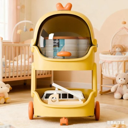 خزانة لترتيب الاغراض مع عربة متحركة <br> <span class='text-color-warm'>سيتوفر قريباً</span>