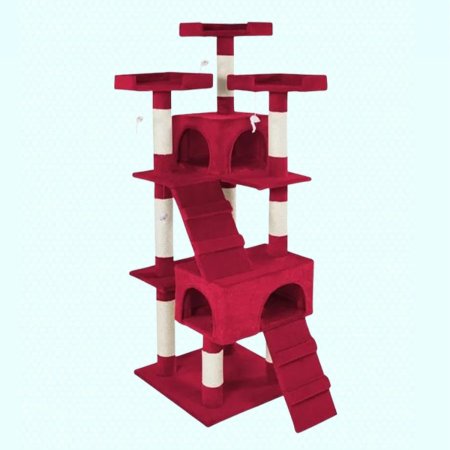 ستاند قطط طبقات (2 بيت و 2 سلم )