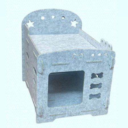 بيت شمواه للقطط  (رمادي )