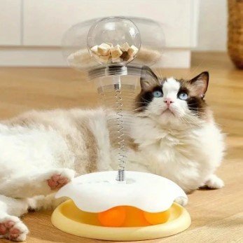 لعبة قطط زمبرك مع طابة