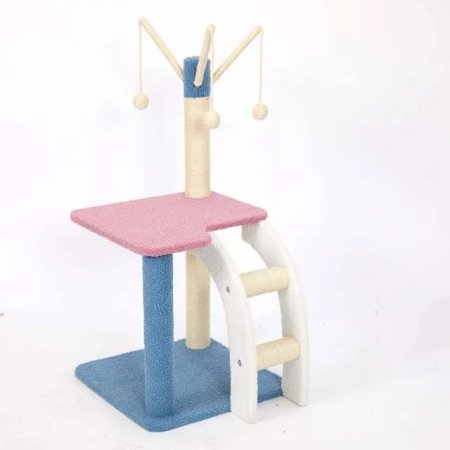 ستاند وخرمشة  للقطط (سلم ولعبة )